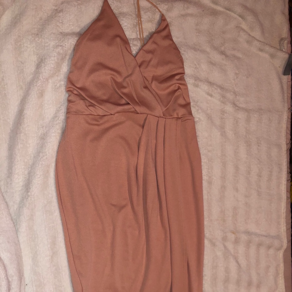 Boohoo MIDI blush dress size 10